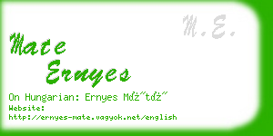 mate ernyes business card